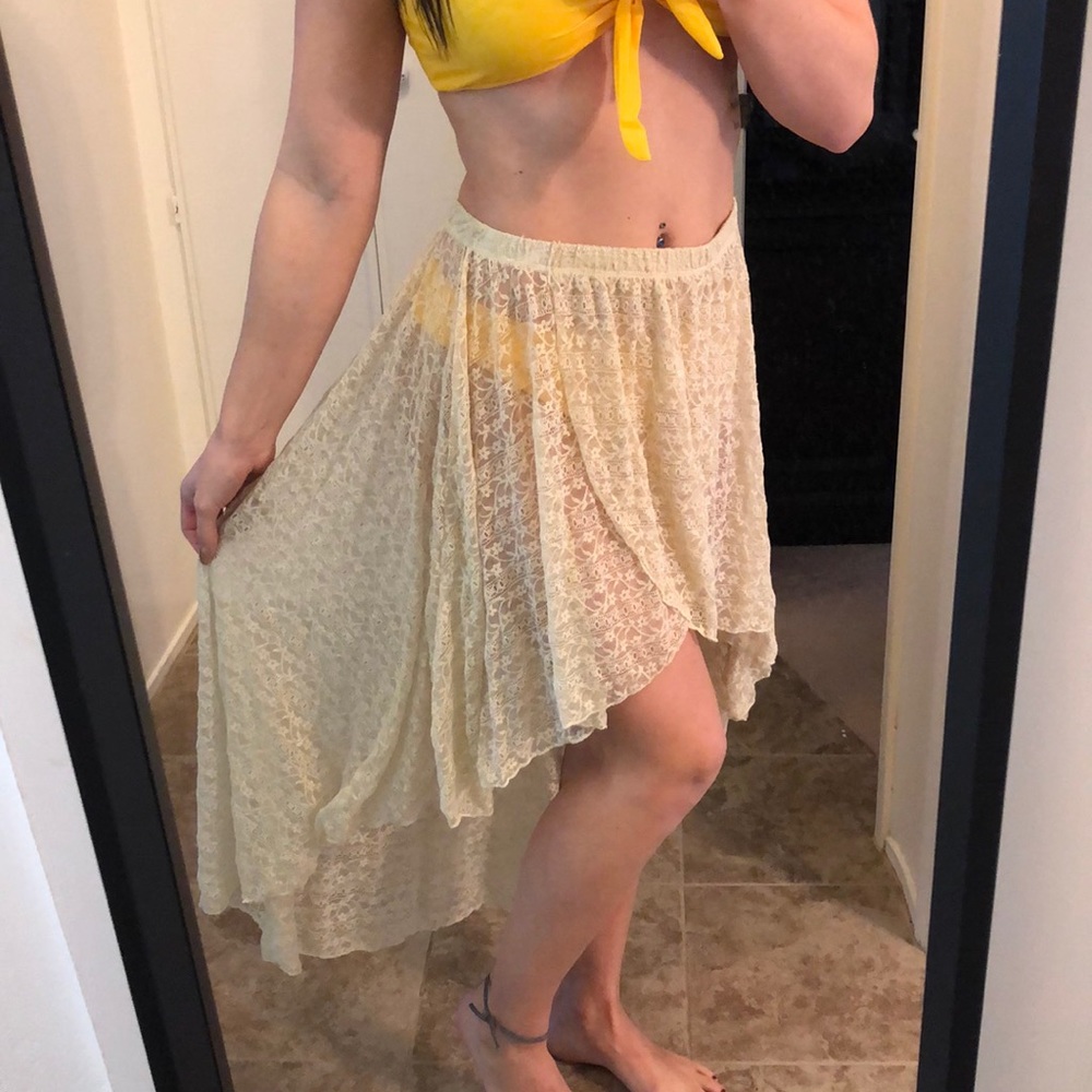 Swimsuit Coverup Hi-low Skirt